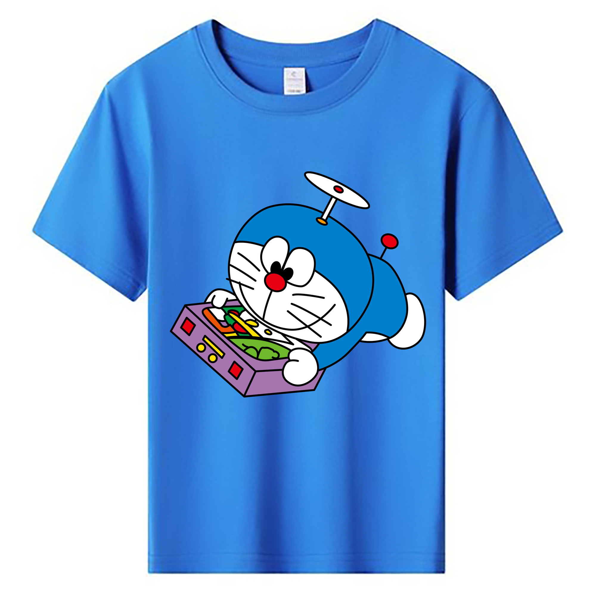 （画像用） ドラえもん Doraemon 綿100％キッズTシャツ（フロントプリント）